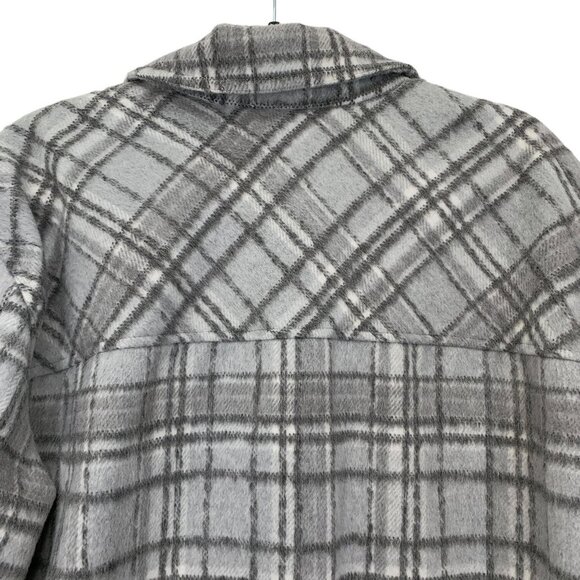 Gentle Fawn Leighton Jacket Shacket Womens Large White Grey Plaid Heavy - Picture 7 of 10